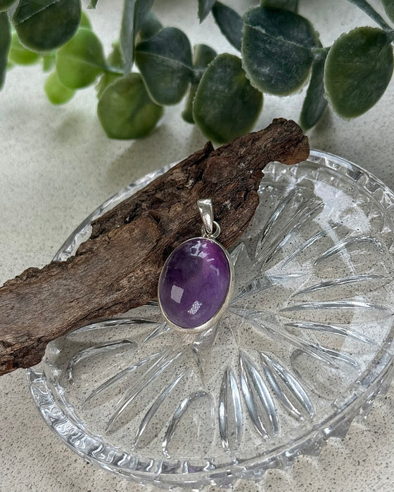 Amethyst-Anhänger – eingefasst in 925er Silber, 2,1cm