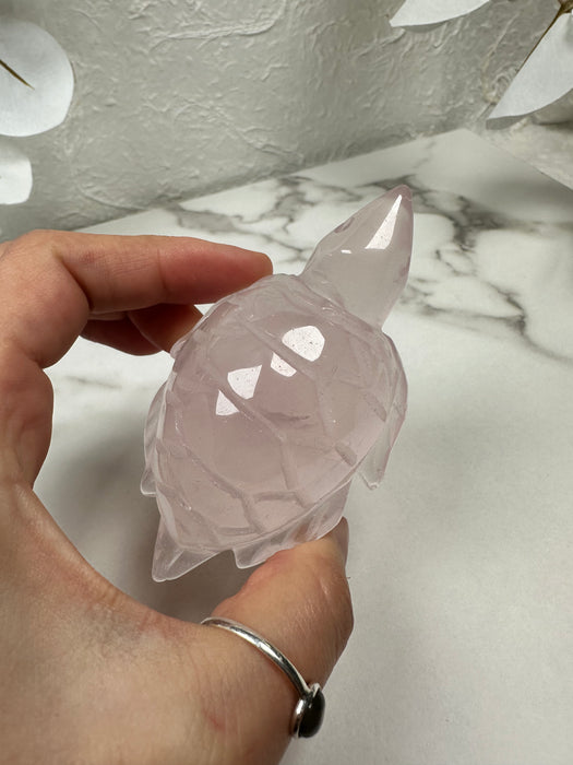 Rosenquarz Schildkröte A59