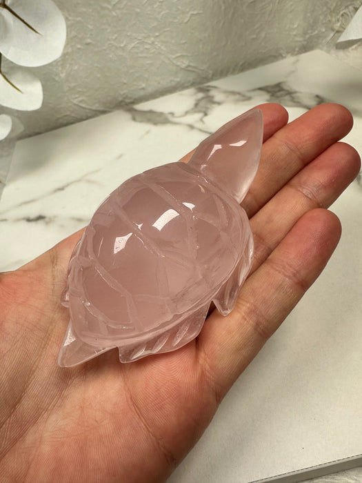 Rosenquarz Schildkröte A59