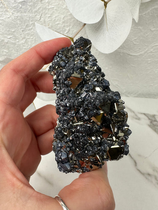 Pyritstufe mit Sphalerit B36