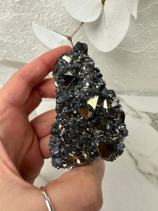 Pyritstufe mit Sphalerit B36