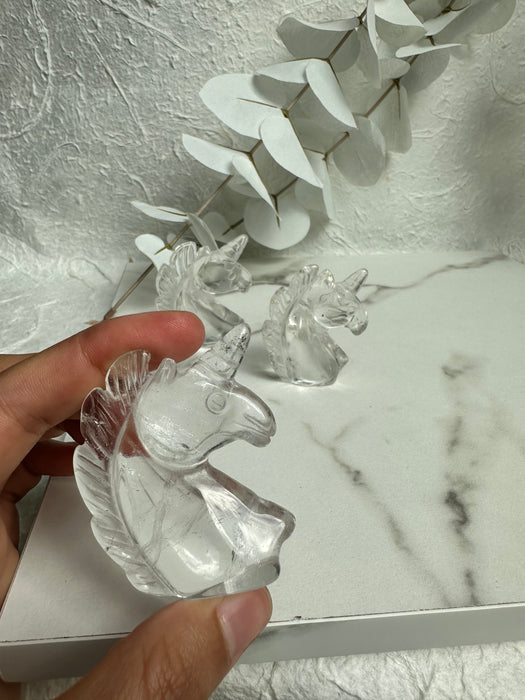 Bergkristall Einhorn