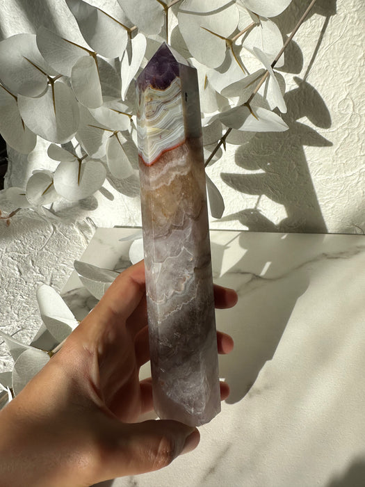 Amethyst/Achat Turm D89