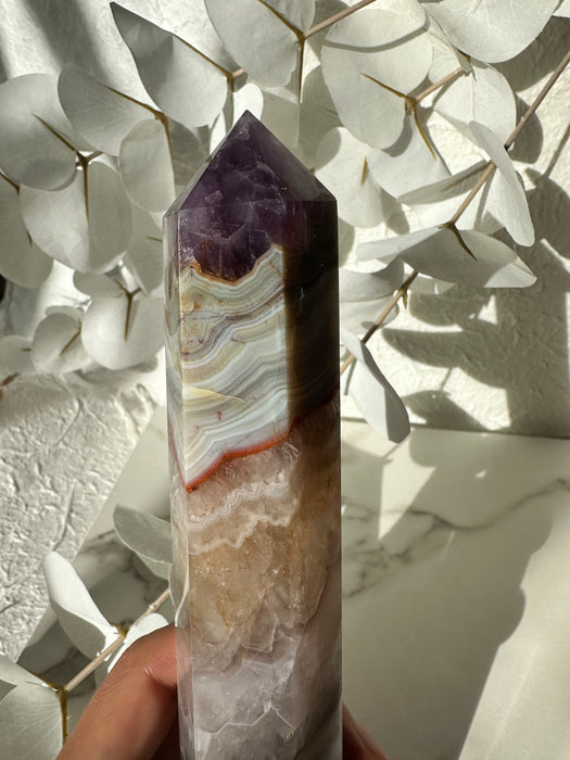 Amethyst/Achat Turm D89