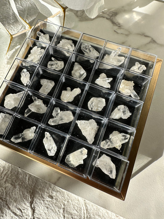 Bergkristall Stufe in Box