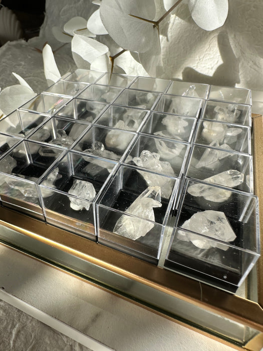 Bergkristall Stufe in Box