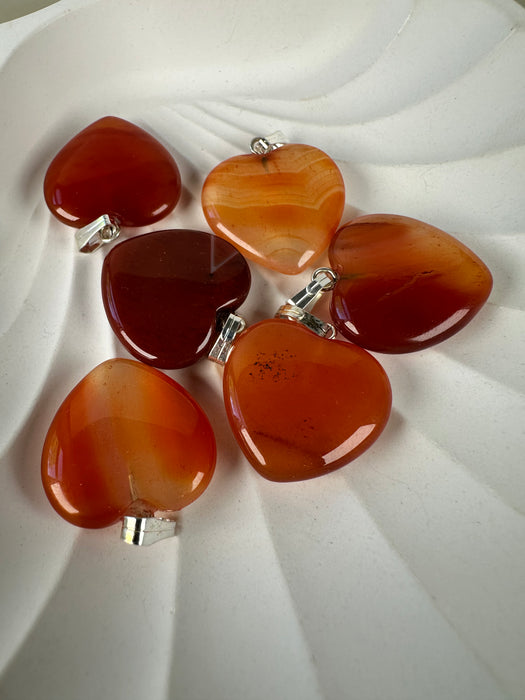 Carneol Herzanhänger versilber