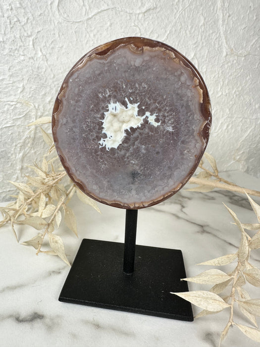 Achat Geode auf Metallständer A29