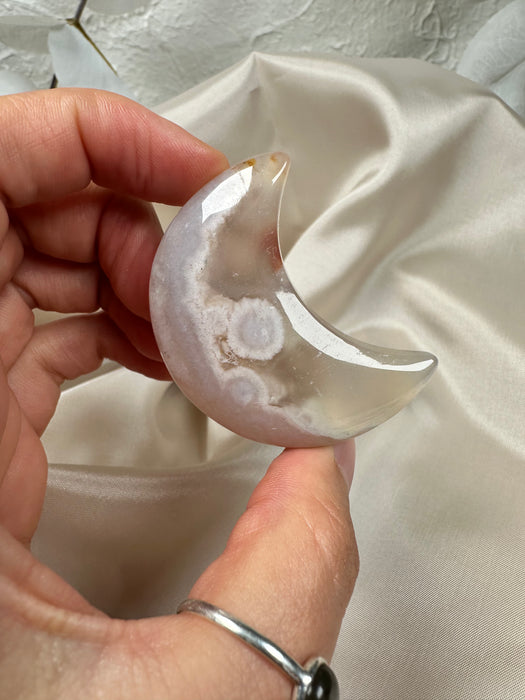 Blumenachat Halbmond I17