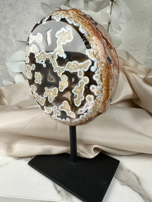 Achat Geode auf Metallständer C39