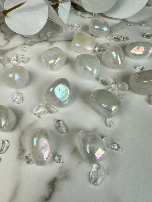 Angel Aura Trommelstein bedampft