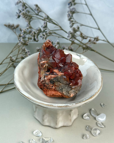 Rote Quarzstufe aus Marokko – Kristall mit Eisenoxid-Einschlüssen, einzigartiges Naturwunder, Sammlerstück