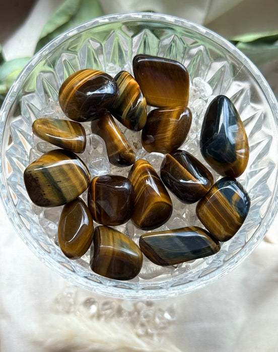 Tigerauge Trommelstein high quality