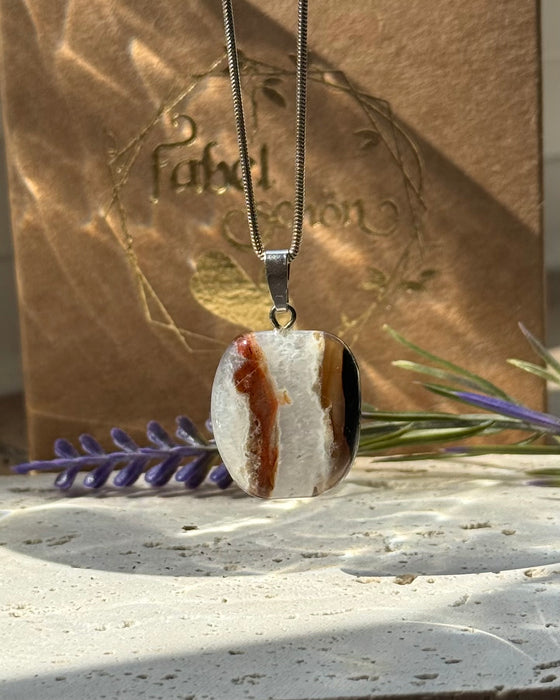 Sardonyx Anhänger mit 925er Silberstiftöse