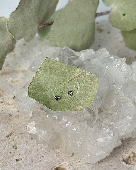 Mini Herz-Ohrstecker aus 925er Silber, 3 mm, filigran