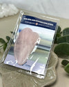 Gua Sha Gesichtsmassagestein aus zartem Rosenquarz
