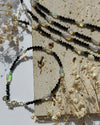 Feines Opal-Nugget-Armband kombiniert mit schwarzem Spinell und 925er Silberelementen – handgefertigtes Schmuck-Unikat