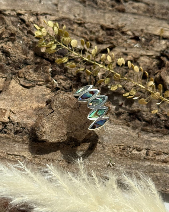 Abalone-Ring – 925er Silber, Größe 57
