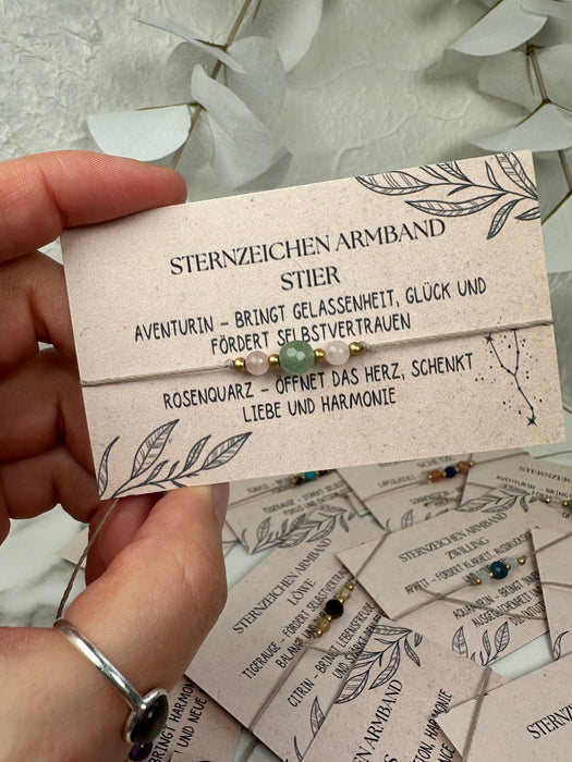 Sternzeichen Makramee Armbänder mit verstellbaren Verschluss