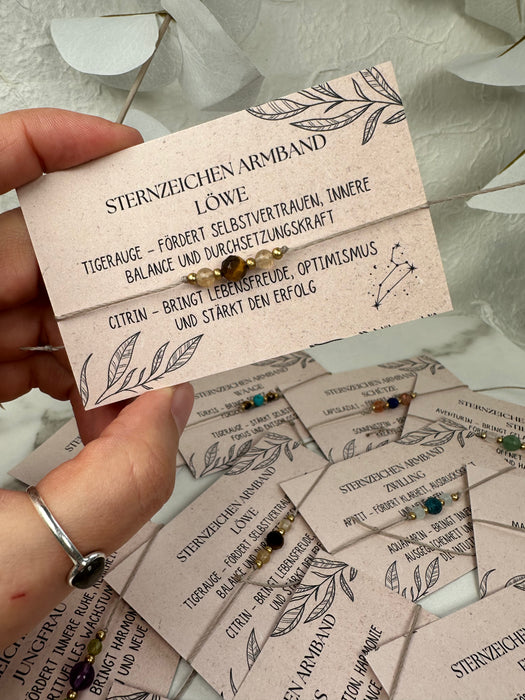 Sternzeichen Makramee Armbänder mit verstellbaren Verschluss