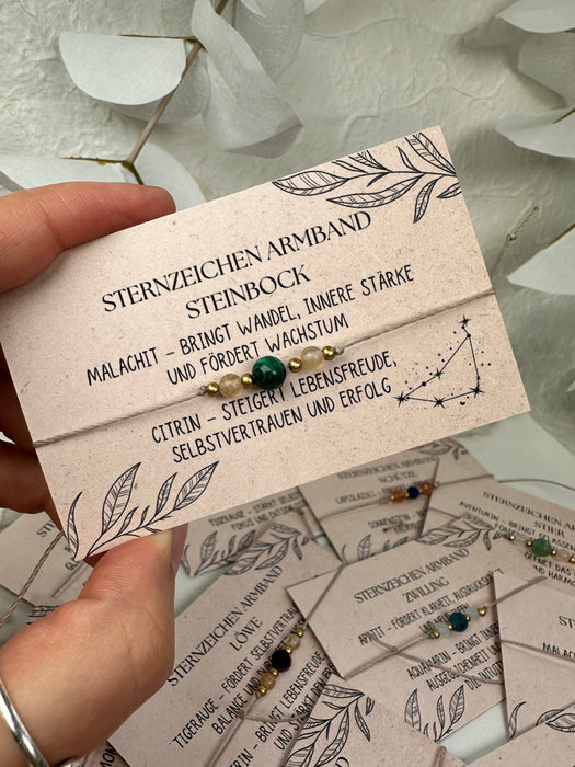 Sternzeichen Makramee Armbänder mit verstellbaren Verschluss