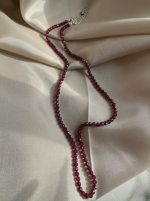 Granatkette high quality mit 925er Silberverschluss 40cm
