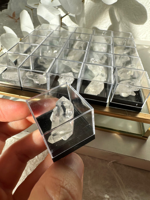 Bergkristall Stufe in Box