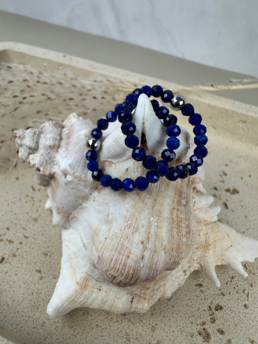 Lapislazuli Perlenring Gr.52-55