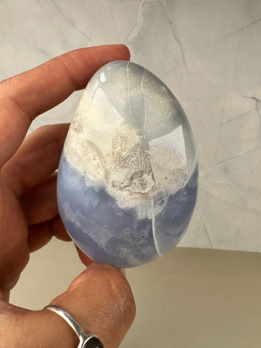 Blaue Chalcedon Freiform