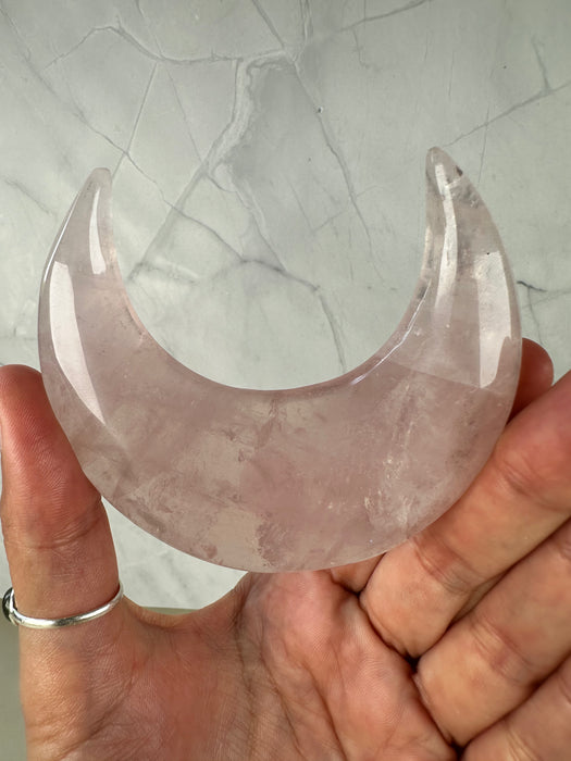 Rosenquarz Halbmond