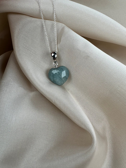 Aquamarin Anhänger mit 925er Silberöse