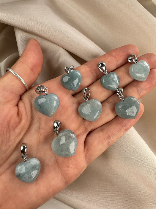 Aquamarin Anhänger mit 925er Silberöse