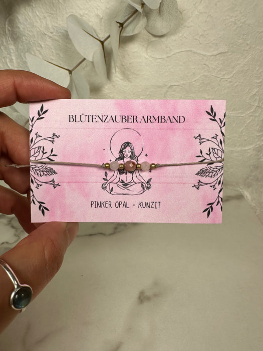 Themen Armband „Blütenzauber“ mit Makrameverschluss