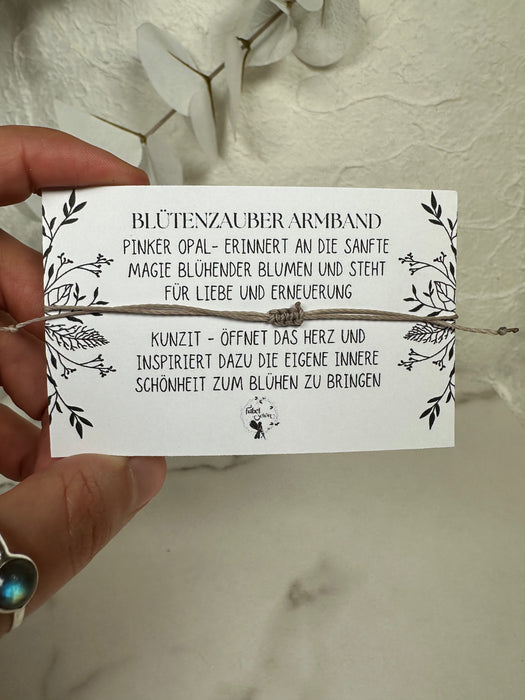 Themen Armband „Blütenzauber“ mit Makrameverschluss