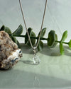 Bergkristall-Anhänger, 1,2 cm ohne Öse, mit 925er Silber-Doppelöse.